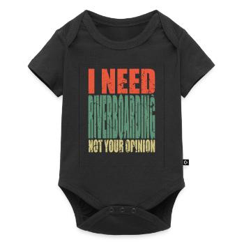 Riverboarding Spruch lustig - Baby Premium Kurzarmbody - Schwarz - Vorne
