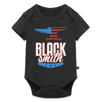 American Flag Blacksmith Stars And Stripes - Baby Premium short-sleeve bodysuit - black - Front