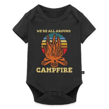 Were All Around Campfire - Baby Premium short-sleeve bodysuit - black - Front