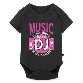 Music And The DJ Turntables - Baby Premium short-sleeve bodysuit - black - Front