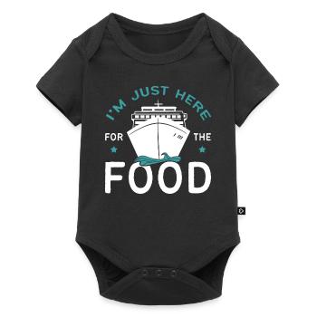 Je suis juste ici pour la croisière gastronomique - Body à manches courtes Premium Bébé - noir - Devant