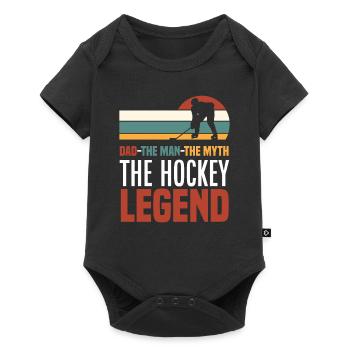Idée cadeau de hockey sur glace amusante - Body à manches courtes Premium Bébé - noir - Devant