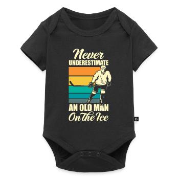 Idée cadeau de hockey sur glace amusante - Body à manches courtes Premium Bébé - noir - Devant