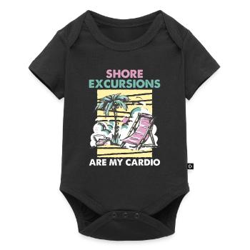 Shore Excursions Are My Cardio Cruise - Baby Premium short-sleeve bodysuit - black - Front