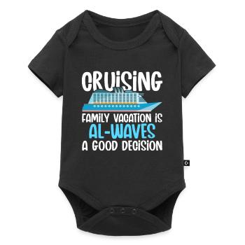 Cruising Vacation Is Al-waves A Good Decision - Baby Premium Kurzarmbody - Schwarz - Vorne
