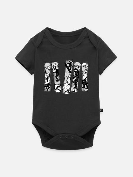 Snowboarder Snowboarden Wintersport Hobby Geschenk - Baby Premium Kurzarmbody - Schwarz