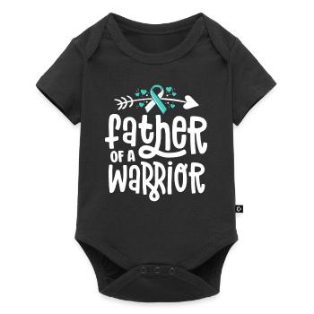 Father Of A Warrior Teal Cervical Cancer Family - Baby Premium short-sleeve bodysuit - black - Front
