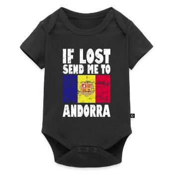 Andorra Flag Saying - Baby Premium short-sleeve bodysuit - black - Front