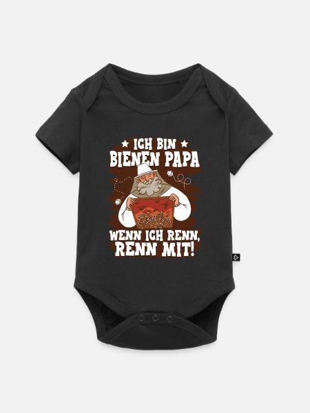 Bienen Papa Bienenzüchter Imker - Baby Premium Kurzarmbody - Schwarz