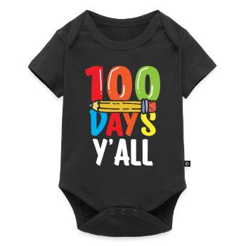 100 jours pour tous les gentils dictons drôles de l’équipe - Body à manches courtes Premium Bébé - noir - Devant