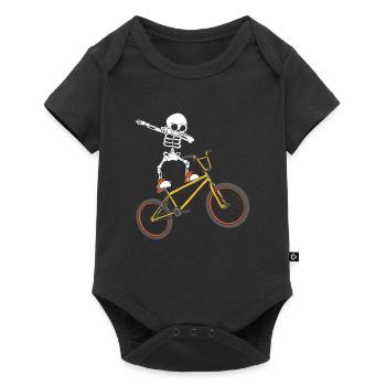 Dabbing Skeleton BMX - Baby Premium Kurzarmbody - Schwarz - Vorne