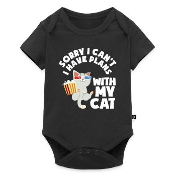 Cat Hobby Leisure Pet Gift - Body à manches courtes Premium Bébé - noir - Devant