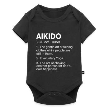 Funny Aikido Designs Meaning Of Aikido T-Shirt - Baby Premium Kurzarmbody - Schwarz - Vorne