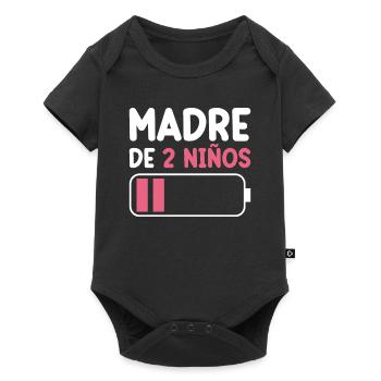 Maman De Deux Enfants - Body à manches courtes Premium Bébé - noir - Devant