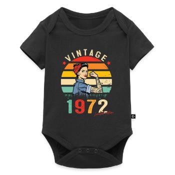 1972 Vintage Édition limitée Cadeau Femmes - Body à manches courtes Premium Bébé - noir - Devant