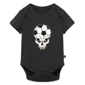 Cool Football Skull FootBal Lover Fan Sport - Baby Premium short-sleeve bodysuit - black - Front