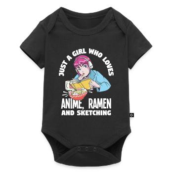 Funny Anime Gift - Baby Premium short-sleeve bodysuit - black - Front