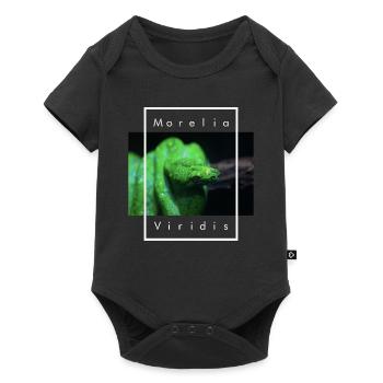Morelia Viridis Snake Keeper Green Tree Python - Baby Premium short-sleeve bodysuit - black - Front