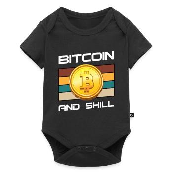 Lustiges Bitcoin und Kryptowährung Investor HODL - Baby Premium Kurzarmbody - Schwarz - Vorne