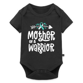 Mother Of A Warrior Teal Cervical Cancer Family - Baby Premium short-sleeve bodysuit - black - Front