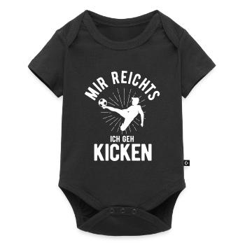 Mir reichts ich geh kicken Fußball Fußballer Gesch - Baby Premium Kurzarmbody - Schwarz - Vorne