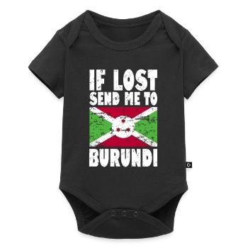 Burundi Flag Saying - Baby Premium short-sleeve bodysuit - black - Front