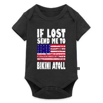 Drapeau de l’atoll de Bikini - Body à manches courtes Premium Bébé - noir - Devant