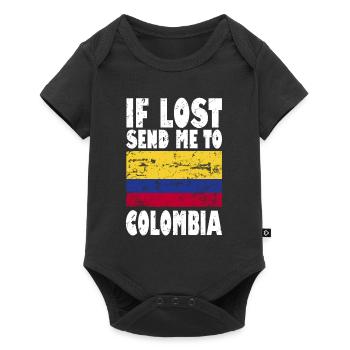 Drapeau de la Colombie - Body à manches courtes Premium Bébé - noir - Devant