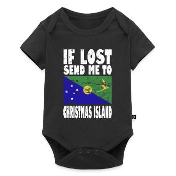 Drapeau de l’île Christmas - Body à manches courtes Premium Bébé - noir - Devant