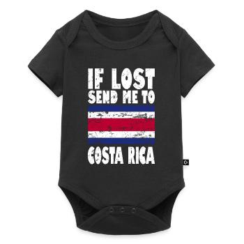 Costa Rica Flag Saying - Baby Premium short-sleeve bodysuit - black - Front