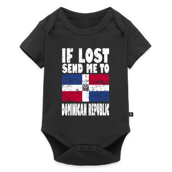 Dominican Republic Flag Saying - Baby Premium short-sleeve bodysuit - black - Front