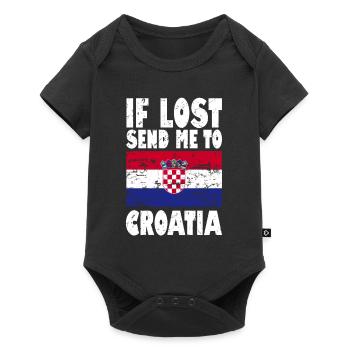 Croatia Flag Saying - Baby Premium short-sleeve bodysuit - black - Front