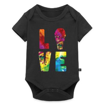 Crème glacée Aquarelle Cône Sundae - Body à manches courtes Premium Bébé - noir - Devant