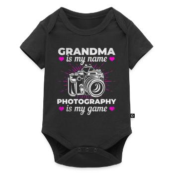 Grand-mère est mon nom La photographie est mon - Body à manches courtes Premium Bébé - noir - Devant