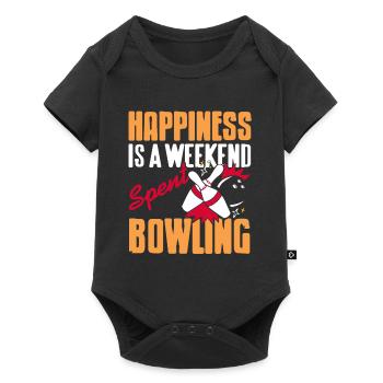 Happiness Is A Weekend Spent Bowling Funny Tea - Baby Premium short-sleeve bodysuit - black - Front