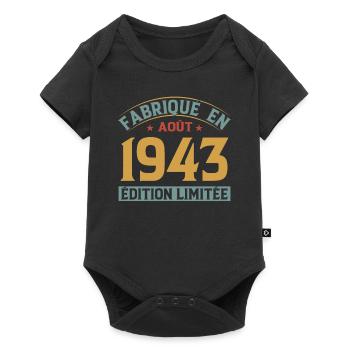 MILLÉSIME AOUT 1943 ÉDITION LIMITÉE - Body à manches courtes Premium Bébé - noir - Devant