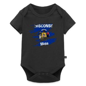 Wisconsin house gift - Baby Premium short-sleeve bodysuit - black - Front