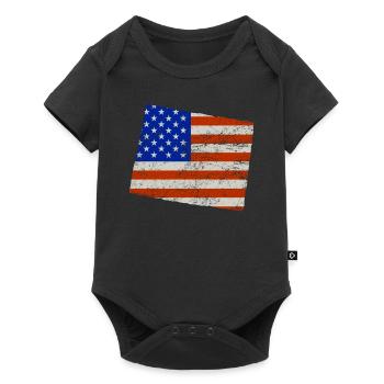 Wyoming Home Usa Flag Gift - Baby Premium short-sleeve bodysuit - black - Front