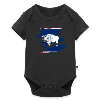 Wyoming house gift - Baby Premium short-sleeve bodysuit - black - Front