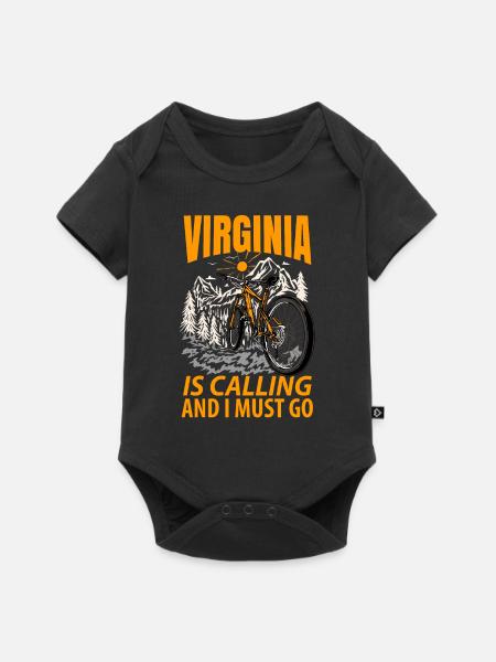Virginia Abenteurer Geschenk - Baby Premium Kurzarmbody - Schwarz
