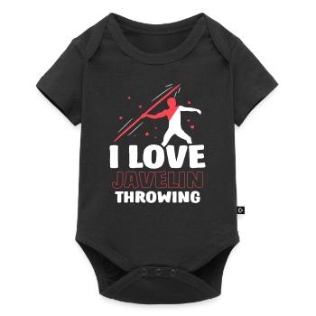J’adore lancer de javelot lancer de javelot lancer de javelot lancer de javelot - Body à manches courtes Premium Bébé - noir - Devant