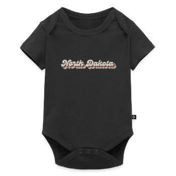 Vintage Hippie 70s USA État - Rétro Dakota du Nord - Body à manches courtes Premium Bébé - noir - Devant