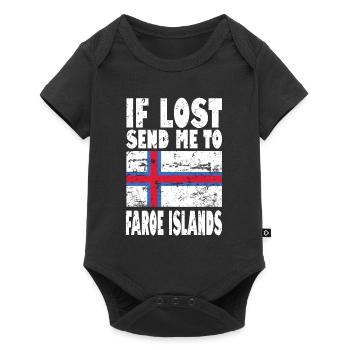 Faroe Islands Flag Saying - Baby Premium short-sleeve bodysuit - black - Front