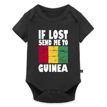 Drapeau de guinée Disant - Body à manches courtes Premium Bébé - noir - Devant