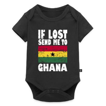 Ghana Flag Saying - Baby Premium short-sleeve bodysuit - black - Front