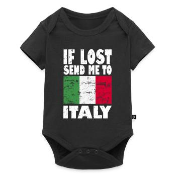 Italy Flag Saying - Baby Premium short-sleeve bodysuit - black - Front