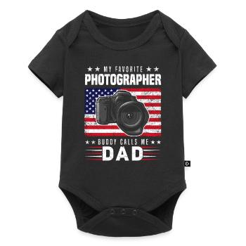 My favorite photography buddy calls me Dad - Baby Premium short-sleeve bodysuit - black - Front