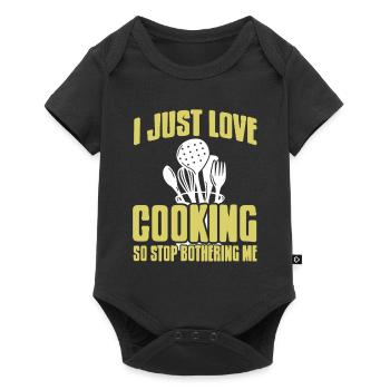 J’adore cuisiner, alors arrêtez de me déranger drôle - Body à manches courtes Premium Bébé - noir - Devant