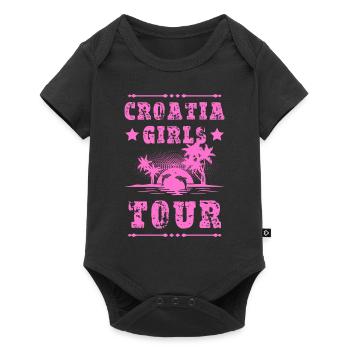 Tournée des filles en Croatie - Body à manches courtes Premium Bébé - noir - Devant