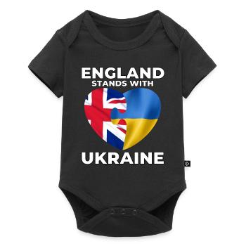 L’Angleterre soutient l’Ukraine - Body à manches courtes Premium Bébé - noir - Devant
